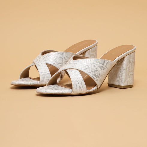 Coral Criss-Cross Heels